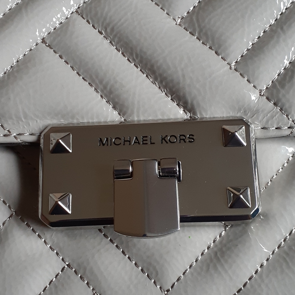 Michael Kors- Peyton Shoulder bag- Pearl Grey - Picture 3 of 9